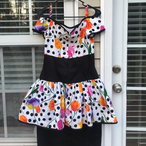 A.J Bari polka dot peplum vintage dress - Picture 6 of 6